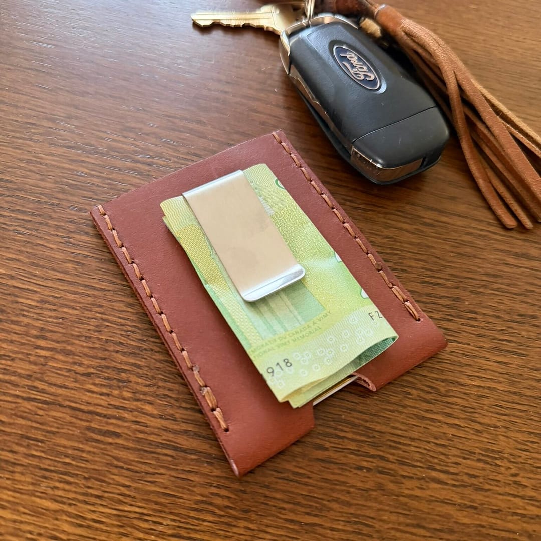 handmade front pocket wallet Canada money clip