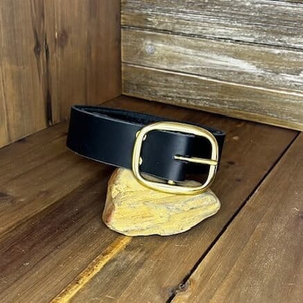 black leather belt