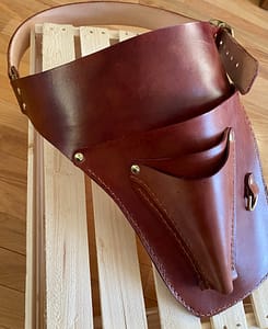 Custom leather flower snip holster