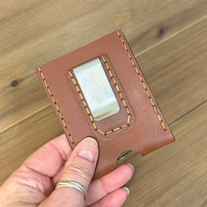 handstitched front pocket wallet money clip
