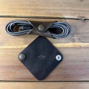leather cord holder