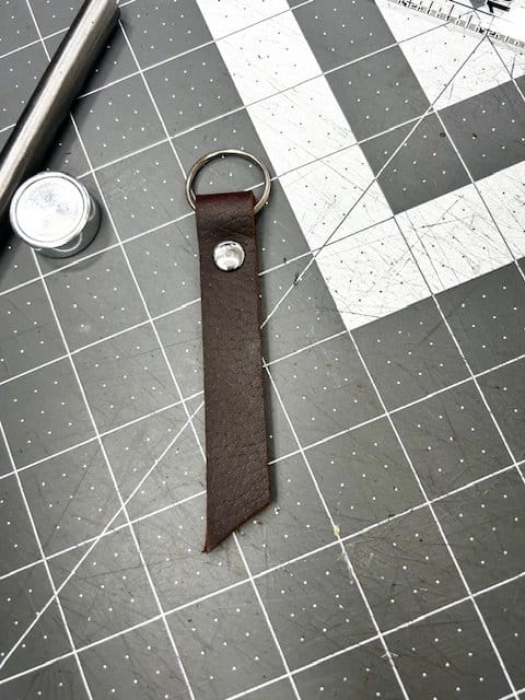 DIY leather keychain